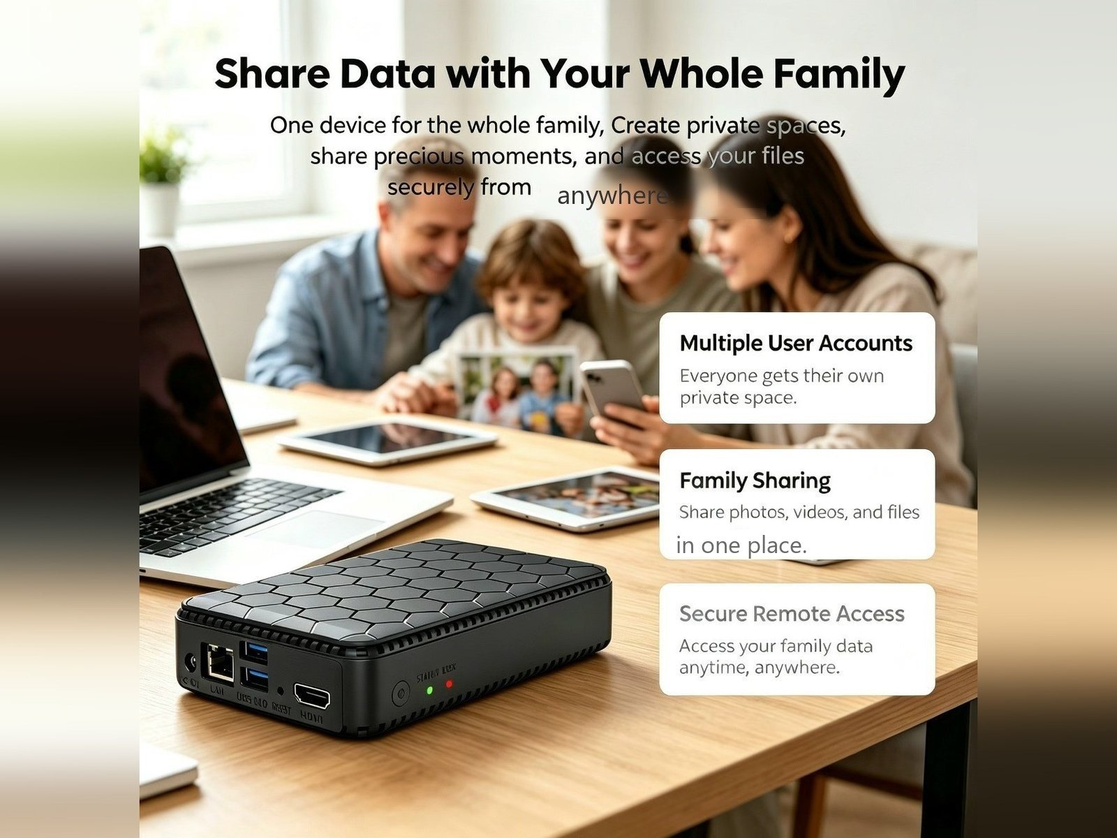 A3 Pro 1-Bay Compact NAS application