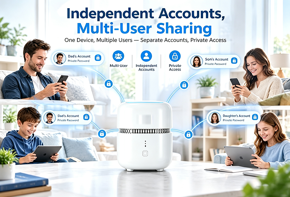 A2 Pro independent accounts with per-user storage isolation